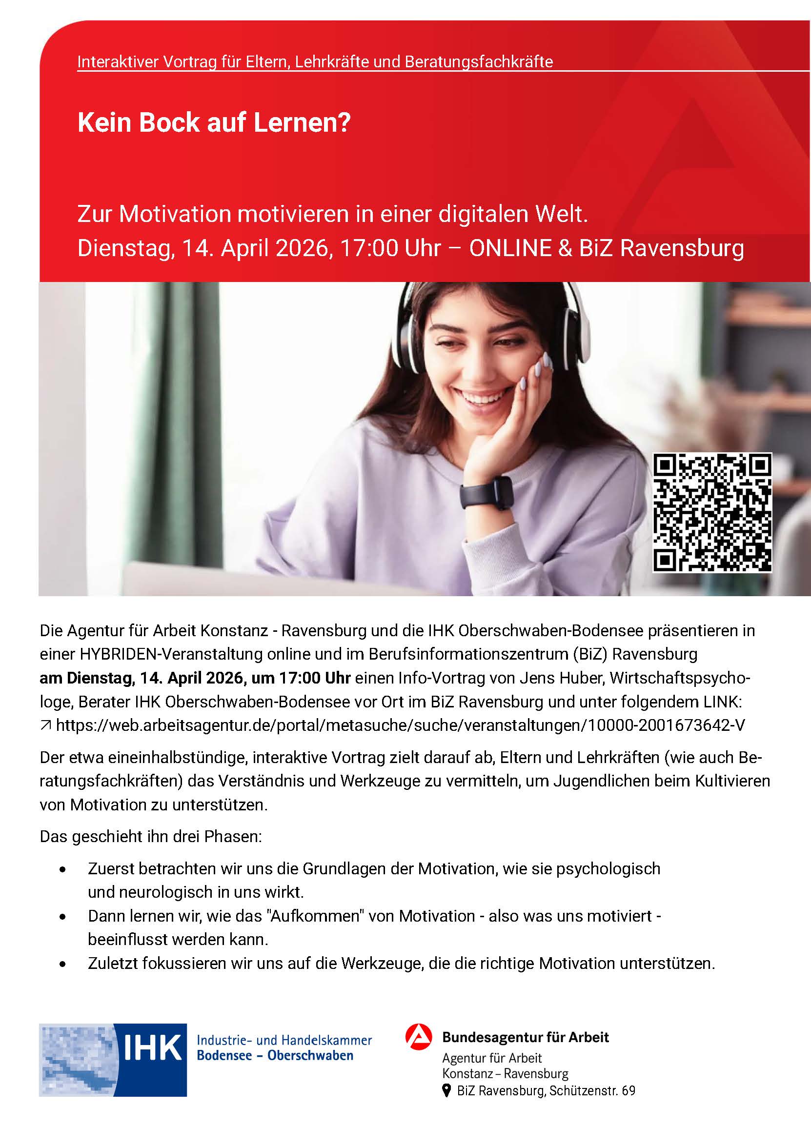 Online Veranstaltung Kein Bock zum Lernen AA IHK